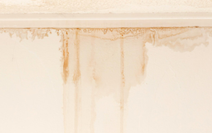 Water damage on wall: Richmond’s Air Home Air Quality Article