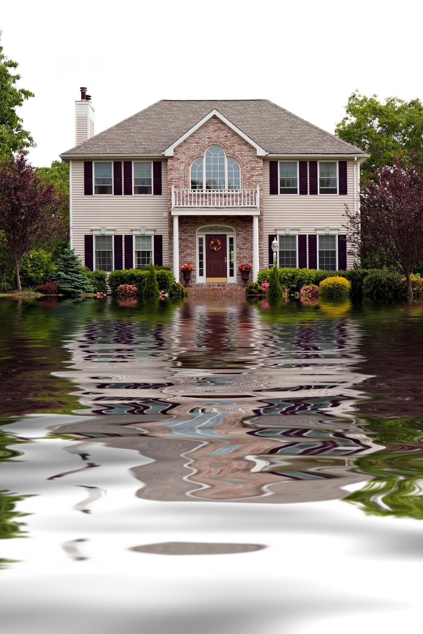 flood damaged home